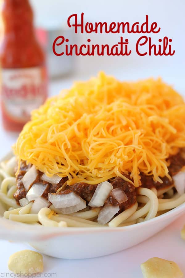 Homemade Cincinnati Chili - so easy to make! Serve it over spaghetti or even as a cheese coney. 