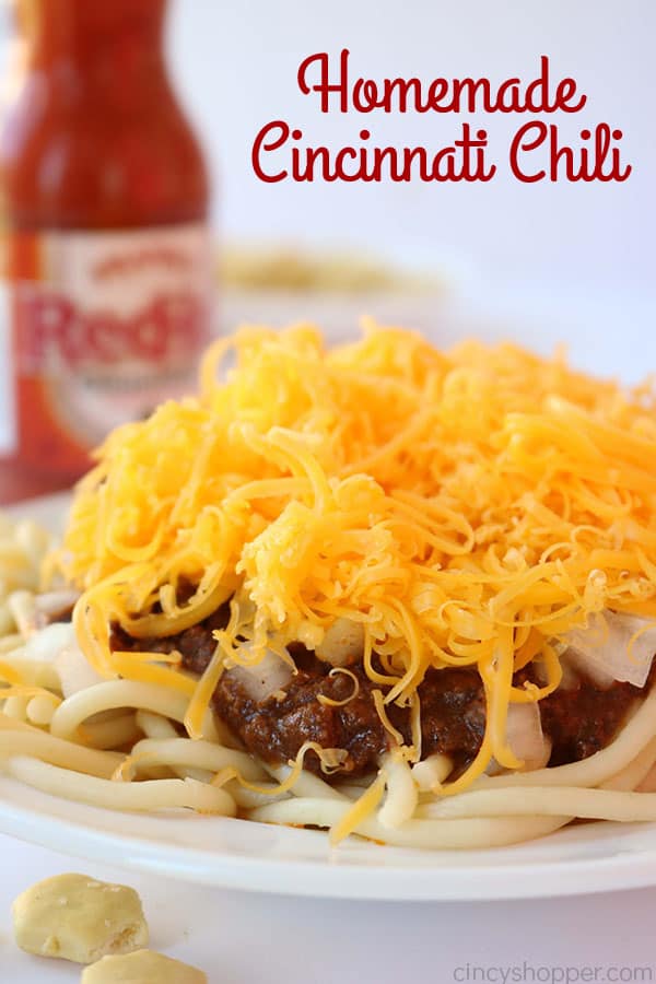 Homemade Cincinnati Chili - so easy to make! Serve it over spaghetti or even as a cheese coney. 