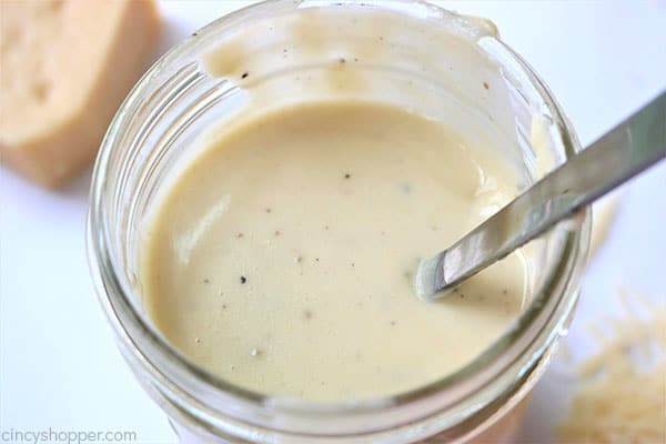 Easy Homemade Alfredo Sauce in a jar