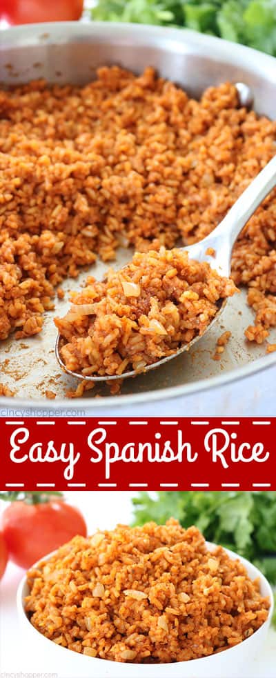 Easy Spanish Rice recipe or Mexican rice if you like to call it that is so super simple to make. It's a perfect side dish with your tacos. burritos, casseroles, and more.