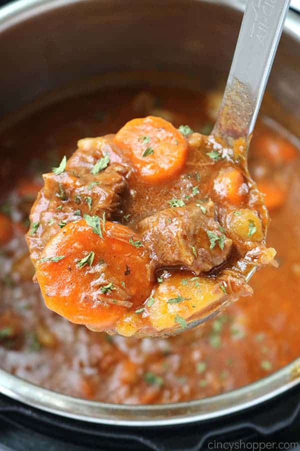 Instant Pot Beef Stew - no need to cook it all day on the stovetop or slow cooker. Make your stew in your pressure cooker in no time at all. 