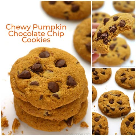 Chewy Pumpkin Chocolate Chip Cookies are the BEST! With NO cake like texture.