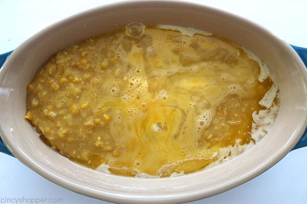 Egg added to casserole.