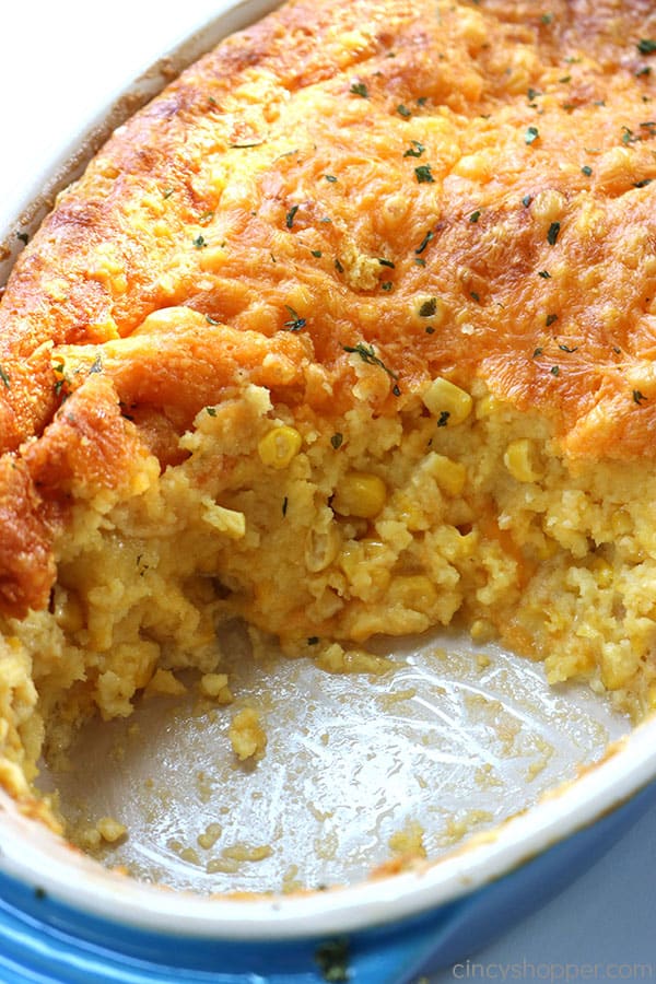 Jiffy Cornbread Casserole - some might call it cornbread pudding. Whatever you call it, it is a perfect holiday side dish. So easy!