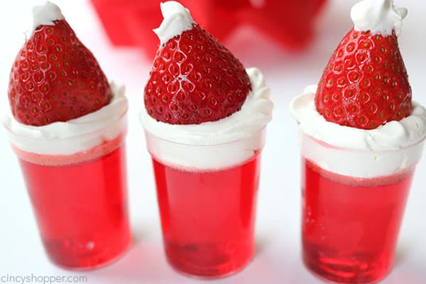 Santa Hat Jello Cups are so easy and are perfect for serving a crowd.