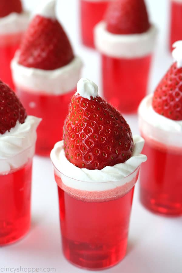 Santa Hat Jello Cups are so easy and are perfect for serving a crowd.