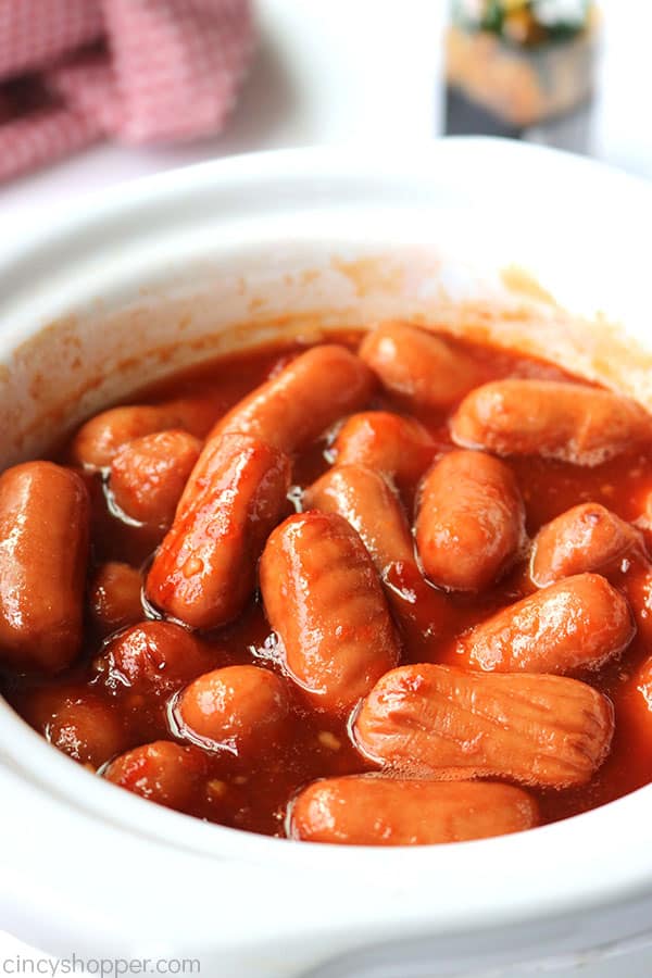 If you are needing a party appetizer with a kick, you will want to make these Slow Cooker Cocktail Wieners. You can use little smokies or the little wieners for this recipe. We make them in the Crock-Pot so they are super simple!