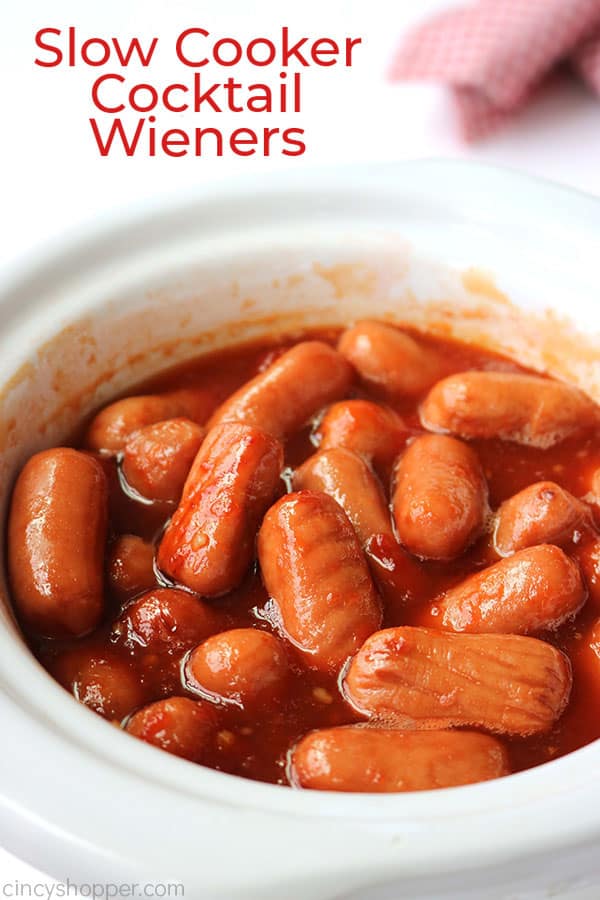 If you are needing a party appetizer with a kick, you will want to make these Slow Cooker Cocktail Wieners. You can use little smokies or the little wieners for this recipe. We make them in the Crock-Pot so they are super simple!