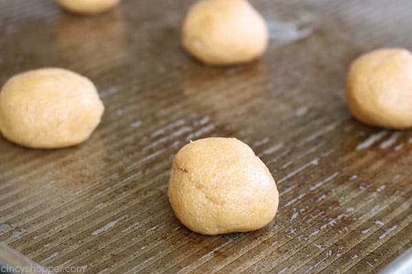 3 Ingredient Peanut Butter Cookies on cookie sheet