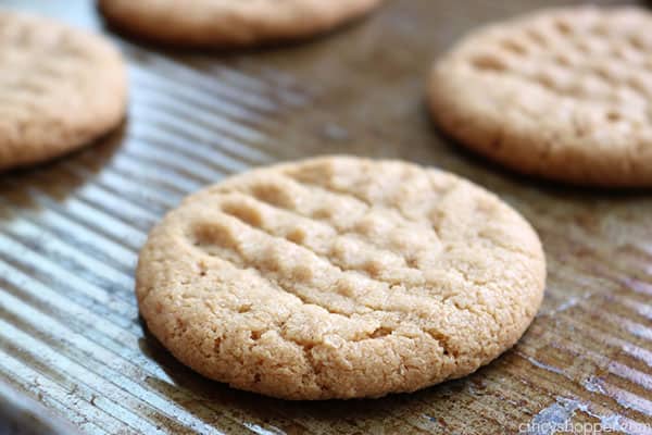 3 Ingredient Peanut Butter Cookies cooling