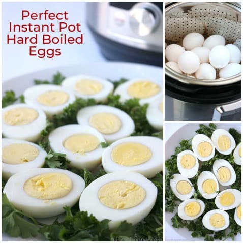 Perfect Instant Pot Hard Boiled Eggs- Easy to cook, easy to peel, and ready in no time at all. Great for deviled eggs and great for salads too.