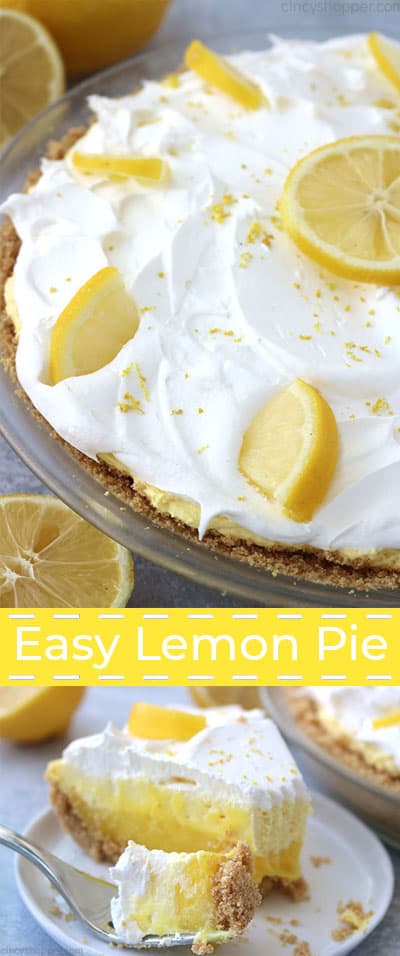 Collage of lemon pie.