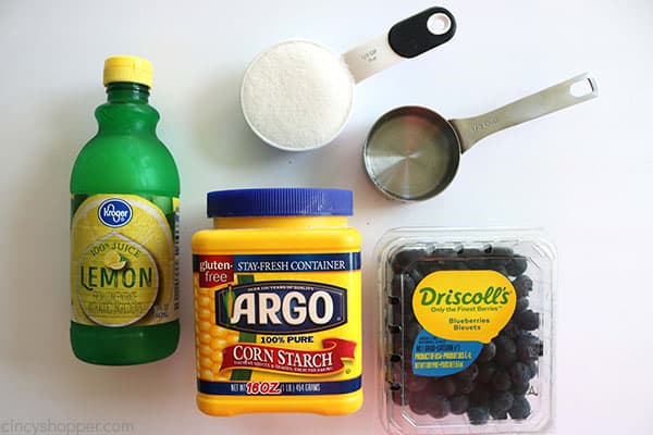 Ingredients to make Blueberry Sauce