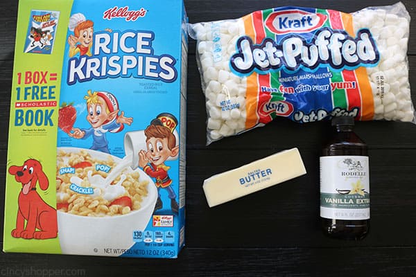 Ingredients to make Krispie Treats