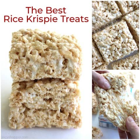 Small collage of Homemade Rice Krispie Treats