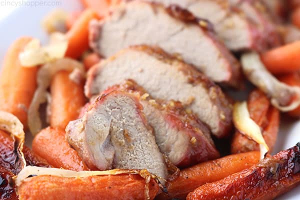 Sheet pan pork tenderloin dinner.