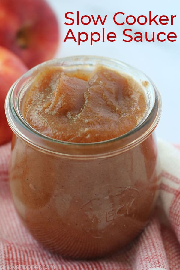 Slow Cooker Applesauce in a jar