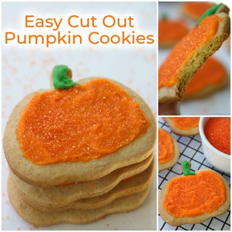 Easy Pumpkin Cutout Cookies.