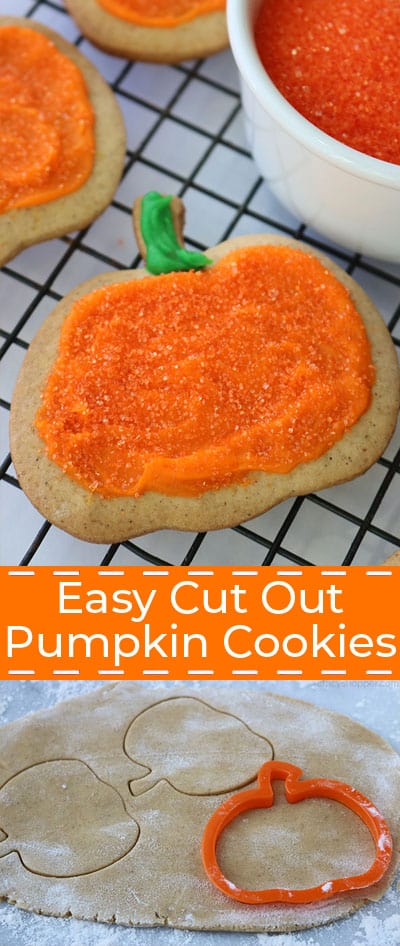 Easy Cut Out Pumpkin Cookies.