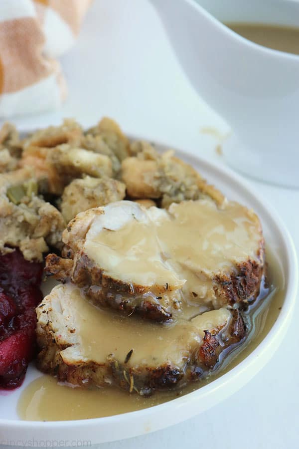 Slow Cooker Turkey Breast with gravy.