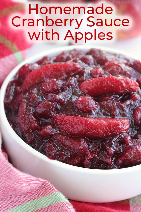 Homemade Cranberry Sauce with Apples
