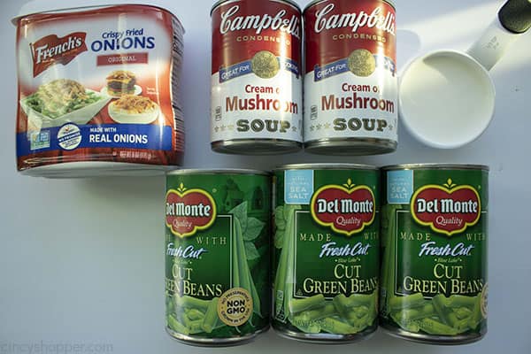 Ingredients to make Slow Cooker Green Bean Casserole