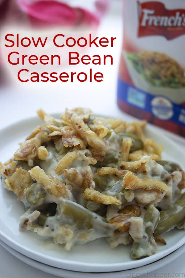 Green Bean Casserole on a plate.