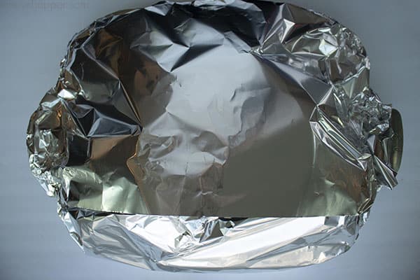 Aluminum foil tent for the best ham