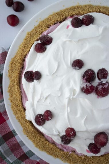 No Bake Cranberry Cream Pie - CincyShopper