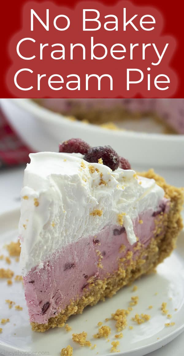 No Bake Cranberry Cream PIe