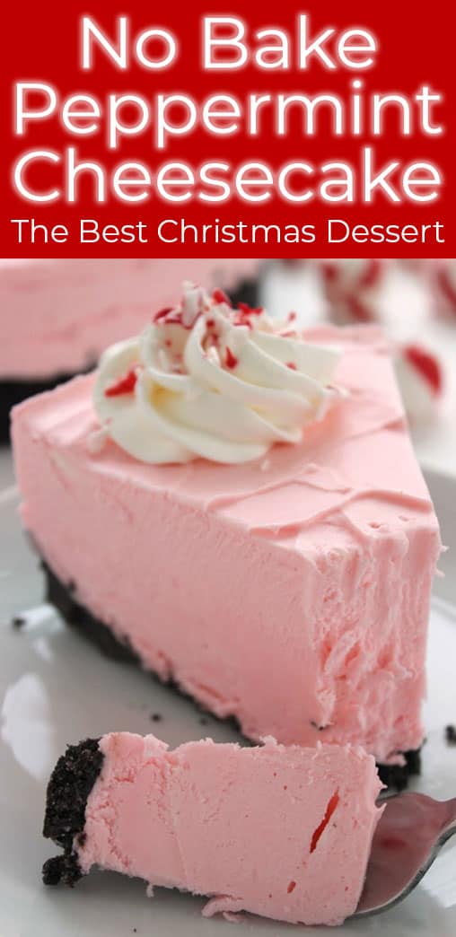 If you are looking for an easy Christmas dessert, this No Bake Peppermint Cheesecake will be perfect. Great subtle peppermint flavors in this super simple cheesecake. Makes for an amazing holiday dessert.