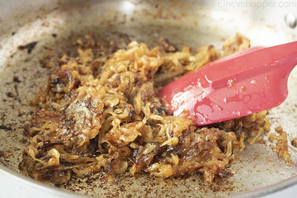 photo shows how to caramelize onions in a pan