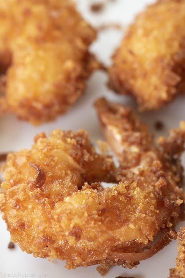 close up of coconut shrimp recipe