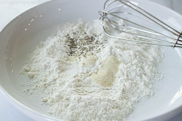 bowl with flour and seasonings 
