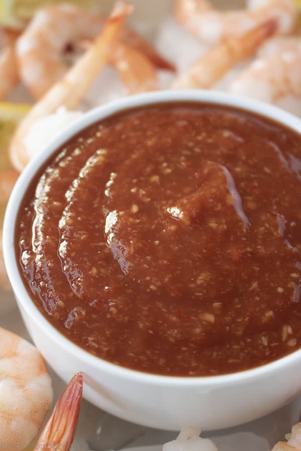 close up of cocktail sauce