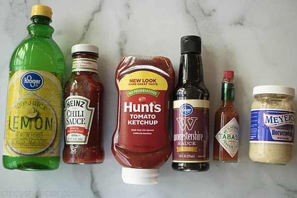 ingredients for a cocktail sauce recipe
