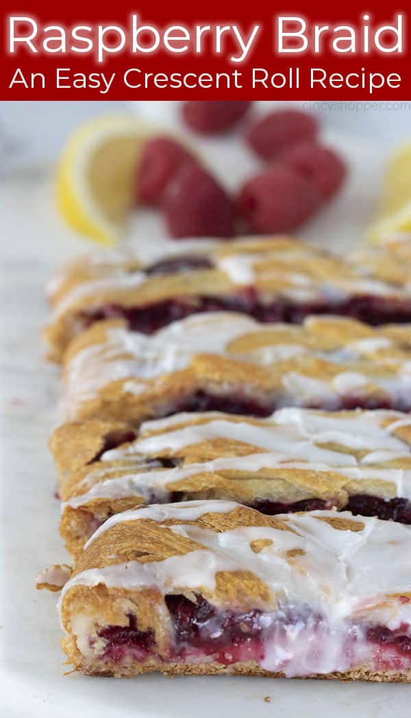 titled image (and shown): an easy crescent roll recipe: Raspberry Braid