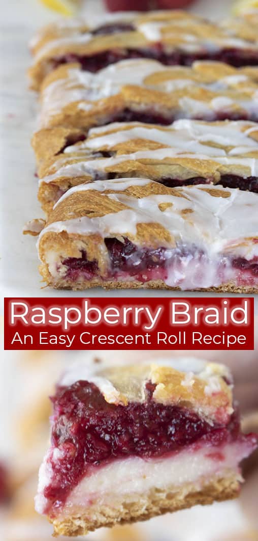 titled image (and shown): Raspberry Braid - an easy crescent roll recipe