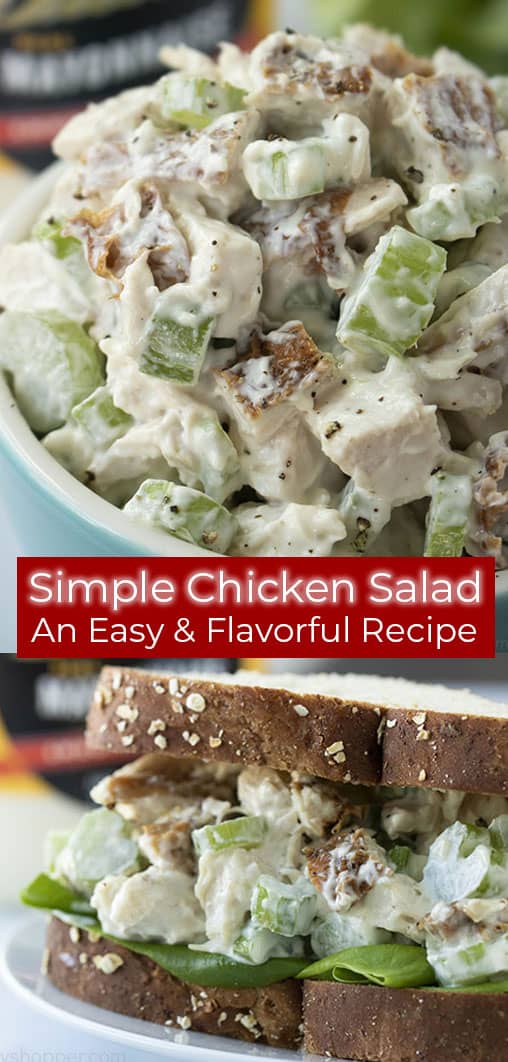 chicken salad photo collage