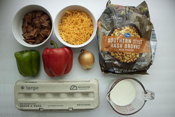 ingredients to make crock pot breakfast casserole