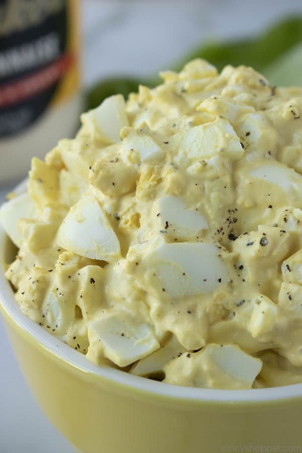 bowl of egg salad for sandwiches