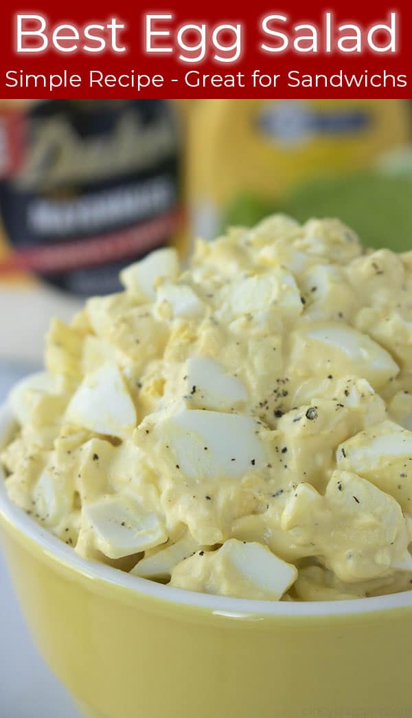 best egg salad in yellow bowl