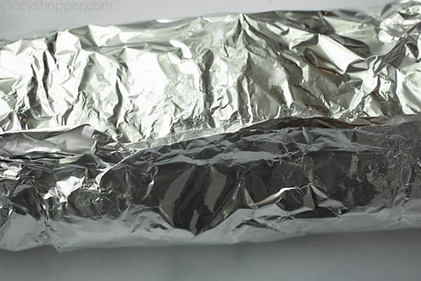 loaf of bread wrapped in foil