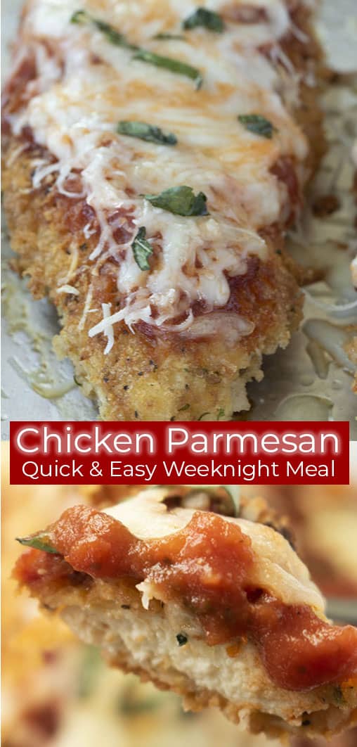 titled image (and shown): Chicken Parmesan - Quick & Easy Weeknight Meal