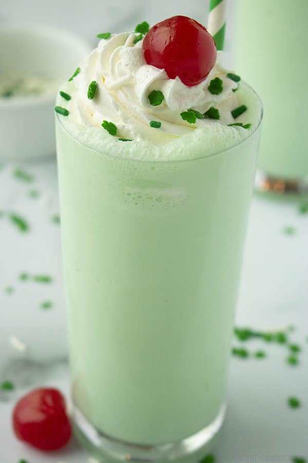 homemade shamrock shake