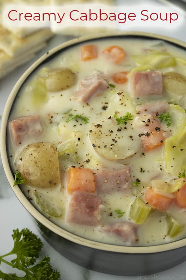 Text image of Cabbage Soup with cream