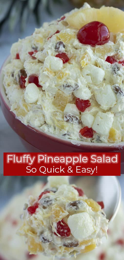 Easy Fluffy Pineapple Salad long text image