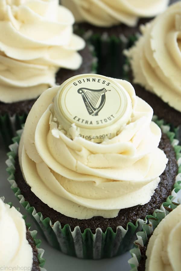 Guinness Cupcakes with Beer cap