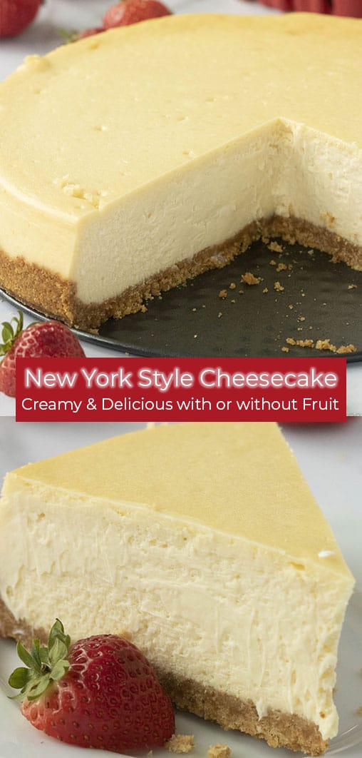 photo collage of new york style cheesecake