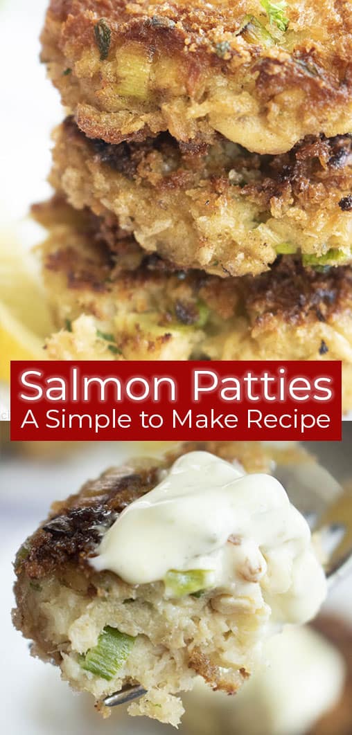 pinterest photo collage of salmon patties